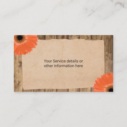 素朴な花のサロンのスパのマッサージのアポイントメント 予約カード (裏面)