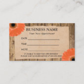 素朴な花のサロンのスパのマッサージのアポイントメント 予約カード (正面)