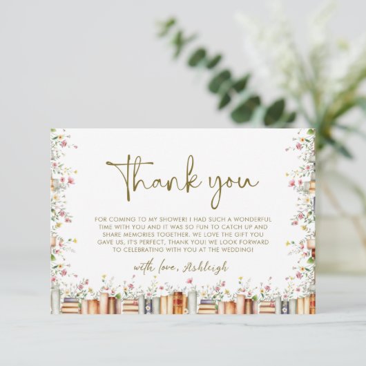 素朴な花のストーリーブック 新章 ブライダルシャワー サンキューカード (スタンド正面)