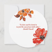 素朴な花のデザインの結婚式延期のお知らせカード 招待状 (裏面)