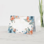 素朴な花のブランクカード サンキューカード (裏面)