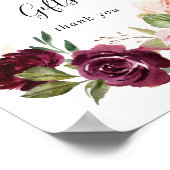 素朴な花のボタニカルカードとギフトの看板 ポスター (角)