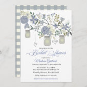素朴な花のマスンジャー 結婚前お披露目招待状 招待状 (正面/裏面)