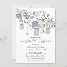 素朴な花のマスンジャー 結婚前お披露目招待状 招待状