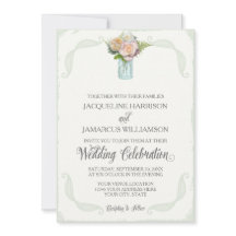 素朴な花のメーソンジャーのバラの原稿のタイポグラフィ