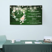 素朴な花のライト 50周年 ウェルカム 横断幕 (トレードショー)