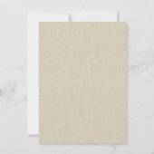 素朴な花のリースのバーラップのブライダルシャワーの招待 招待状 (裏面)