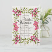 素朴な花のヴィンテージのブライダルシャワーの招待 招待状 (スタンド正面)