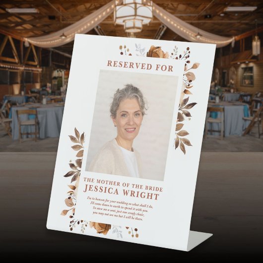 素朴な花の予約席 ウェディング フォト 台座サイン