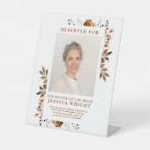 素朴な花の予約席 ウェディング フォト 台座サイン (正面)