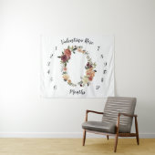 素朴な花の月ごとの赤ちゃん写真の背景 タペストリー (インサイチュ(横))