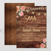 素朴な花の木のサプライズ招待状 招待状 (正面/裏面)