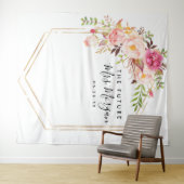 素朴な花の未来のミセス ブライダルシャワー 背景 タペストリー (インサイチュ(横))