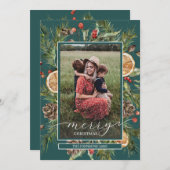 素朴な花の枝 2 フォト シーズンカード (正面/裏面)