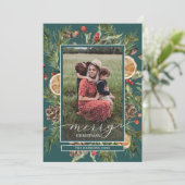 素朴な花の枝 2 フォト シーズンカード (スタンド正面)