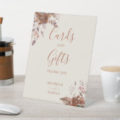 素朴な花の秋のカードとギフト 台座サイン (インサイチュ)