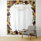 素朴な花の秋の結婚式の写真撮影用背景 タペストリー (インサイチュ)