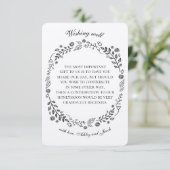 素朴な花の願い井戸。カントリーウェディング。クラフト エンクロージャーカード (スタンド正面)