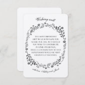 素朴な花の願い井戸。カントリーウェディング。クラフト エンクロージャーカード (正面/裏面)