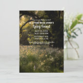 素朴な花の魔法の森の木の春のフォーマル 招待状 (スタンド正面)