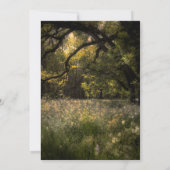 素朴な花の魔法の森の木の春のフォーマル 招待状 (裏面)