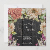 素朴な花園の納屋の木の結婚式 招待状 (正面)