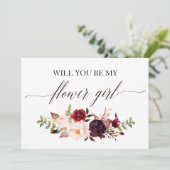 素朴な花柄のデザイン　あなたは私の花嫁の子になりますか 招待状 (スタンド正面)