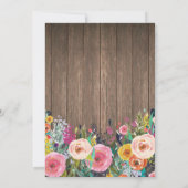 素朴な花柄の女性のための第21誕生日の招待状 招待状 (裏面)