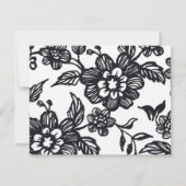 素朴な花柄はです名誉カードの私の女中決定します 招待状 (裏面)