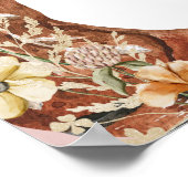 素朴な花柄ブーツとランチ ブライダルシャワー ポスター (角)