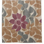 素朴な花柄 シャワーカーテン (正面)