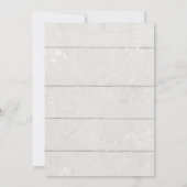 素朴な花模様のオレンジ色のカボチャとコーラルピンクの白い板壁 招待状 (裏面)