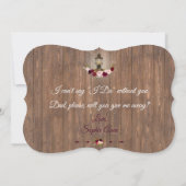 素朴な花模様の古いランタンの引き出したい 招待状 (裏面)