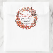 素朴な花模様 ラウンドシール (バッグ)