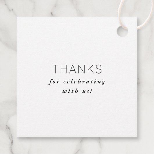 素朴な花輪ウェディングモノグラムありがとう フェイバータグ (裏面)