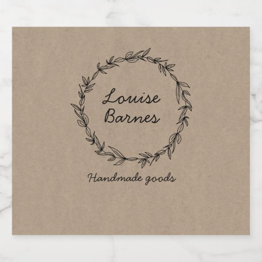 素朴な花輪 ビールラベル (シングルラベル)