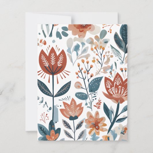 素朴な花 シーズンカード (正面)