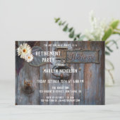 素朴な芸術的な退職パーティーの招待状 招待状 (スタンド正面)