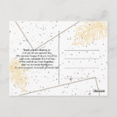 素朴な茶色と白の感謝のポストカード ポストカード (裏面)