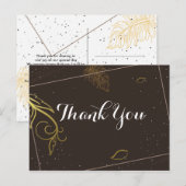 素朴な茶色と白色の感謝 ポストカード (正面/裏面)
