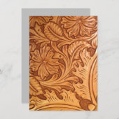 素朴な茶色のカウボーイスタイルの西部革製品 サンキューカード (正面/裏面)