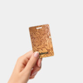 素朴な茶色のカウボーイスタイルの西部革製品 バッジ (手持ち)