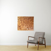 素朴な茶色のカウボーイスタイルの西部革 タペストリー (インサイチュ(横))