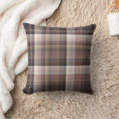 素朴な茶色のチェックのキノコ クッション (ブランケット)