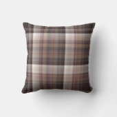 素朴な茶色のチェックのキノコ クッション (裏面)