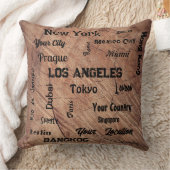 素朴な茶色の世界で最も有名な都市 クッション (ブランケット)