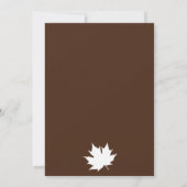 素朴な茶色の木のカエルの葉の感謝祭 招待状 (裏面)