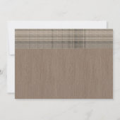 素朴な茶色の格子模様のバル・ミツヴァの写真招待状 招待状 (裏面)