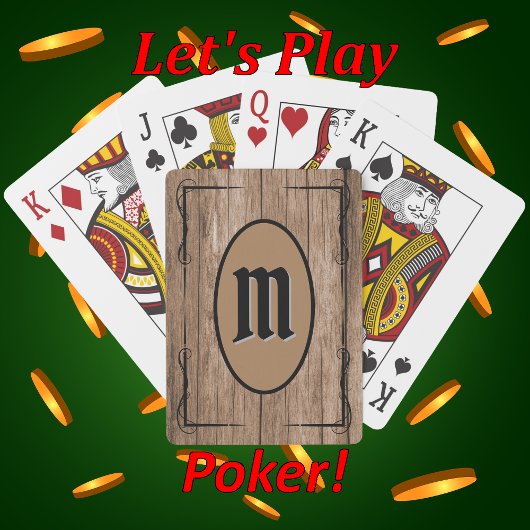 素朴な茶色の納屋の木のカスタムモノグラム入り トランプ