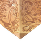 素朴な茶色の西欧諸国の用具を使われた革 テーブルクロス (アングル)